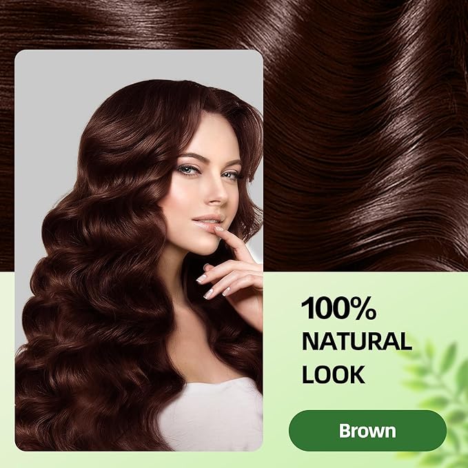 Hair Dye Shampoo 3 in 1 for Gray Hair Coverage, Argan nut Natural Shampoo Hair Dye for Women & Men/Ammonia-Free 500ml(Brown)-Velvo Beauty