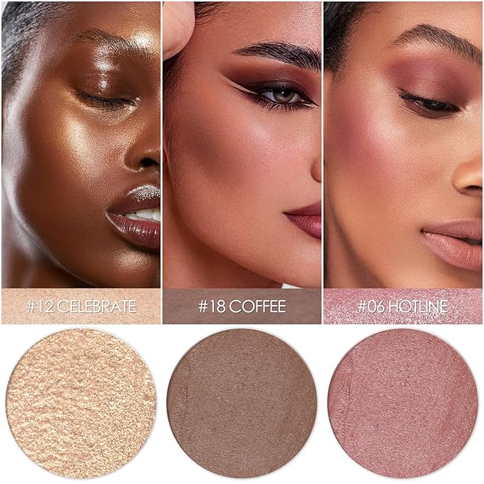 3 Pcs MEDIUM-DEEP Contour Stick Set,Cream Blush & Highlighter Bronzer Pen,Long Lasting & Smooth Natural Face Contouring Illuminator,Professional Makeup Kit for All Skin-Velvo Beauty