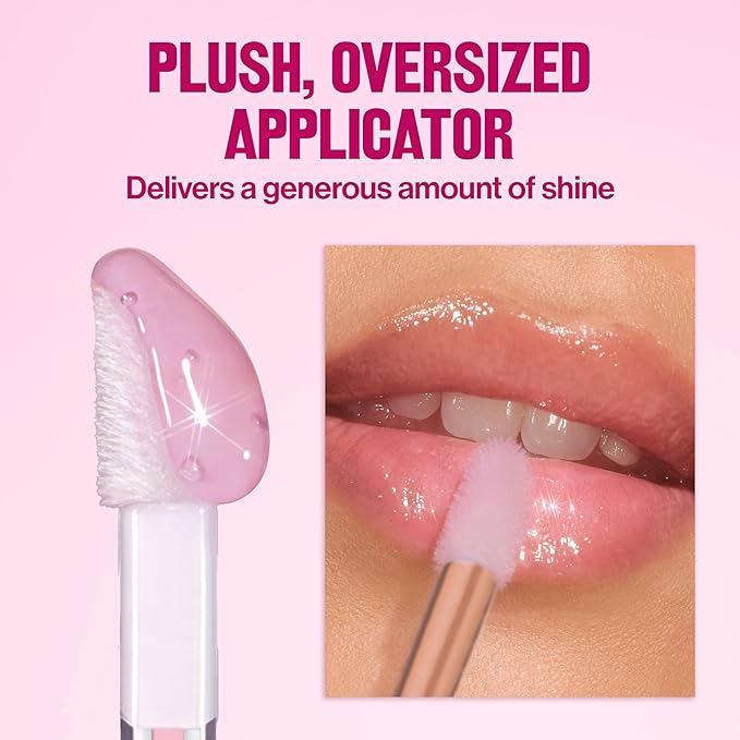 REVLON Super Lustrous Glimmer Lip Oil, Moisturizing & Tinted, Shiny Finish, Made with Plant-Based Squalane, 007 Posh Peach, 0.13 fl oz-Velvo Beauty