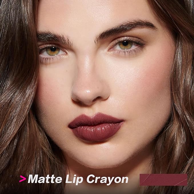 FOCALLURE Ultra Chic Matte Lipstick,Rich Vitamin E Lip Crayon,Lightweight Matte Color without Drying or Fading,Long Lasting Waterproof Lips Makeup,STIZZA-Velvo Beauty