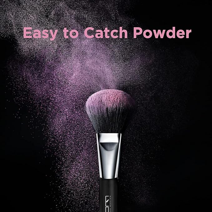 Travel Makeup Brushes Set w/Pouch, 5PCS Double Ended Portable Mini Cosmetic Brushes Kit for Foundation, Eyeshadow, Lip, Blush Make Up Brushes Professional(Black)-Velvo Beauty