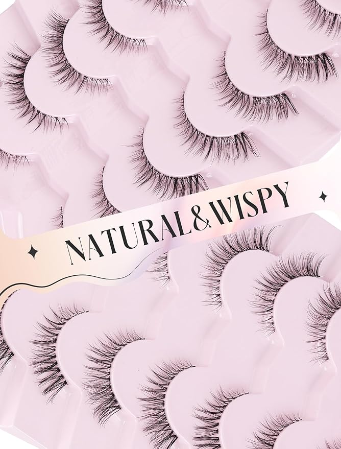 Lashes Natural Look False Lashes Wispy Lashes Fake Eye Lashes Strip Lashes Natural Eyelashes Wispy Natural Lashes UP24-Velvo Beauty
