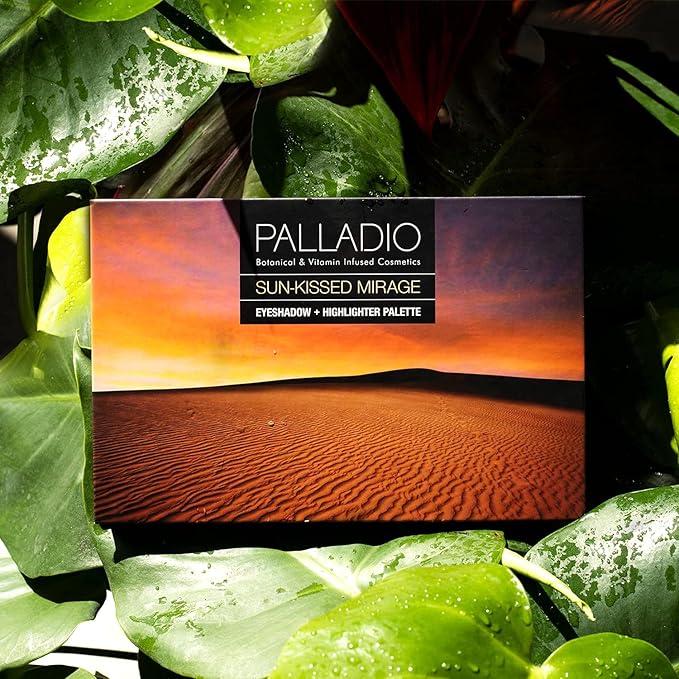 Palladio Sun-Kissed Mirage Eyeshadow Highlighter Palette, Warm Flawless Look, Matte and Shimmer Finishes, 14 Curated to Ensure Rich and Highly Pigmented Colors, All Day Wear (SUN-KISSED)-Velvo Beauty