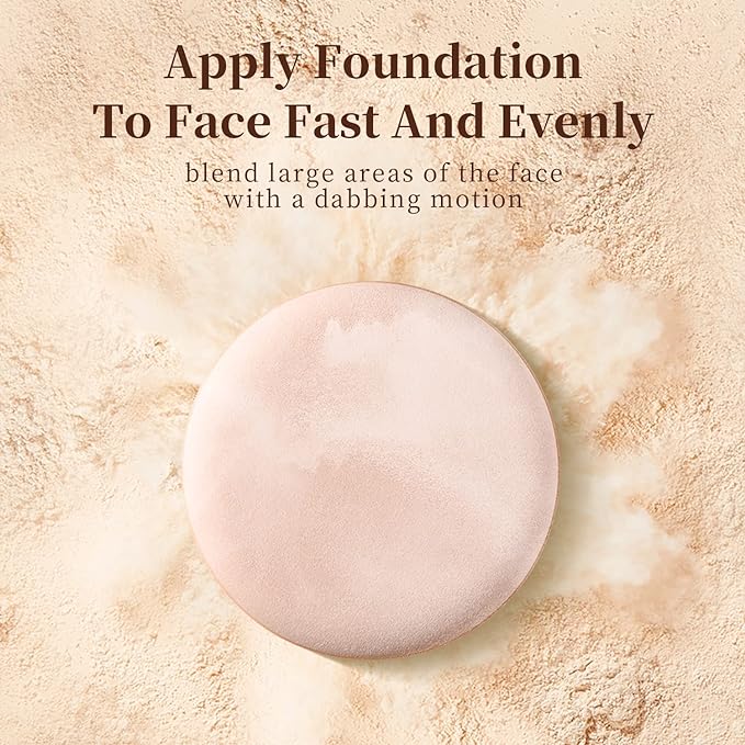 MOHOPE 8Pcs Air Cushion Makeup Puffs for Foundation with Portable Box, No Latex Blending Sponge for Liquid, Cream, Foundation and Powder, Teardrop Powder Puff, Purple-Velvo Beauty
