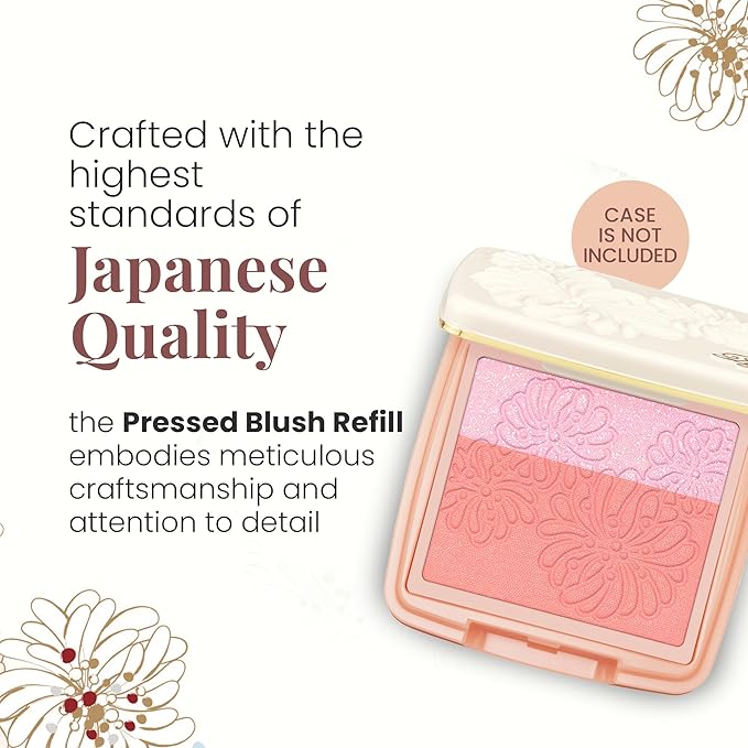 Paul & Joe Pressed Blush Palette Refill Only, Case Sold Separately, Oil-Absorbing Blush Powder, Bi-Color Face Blushes with Fitting Veil Powder, Light Pink and Light Orange, 02 Confiserie, 0.17 oz-Velvo Beauty