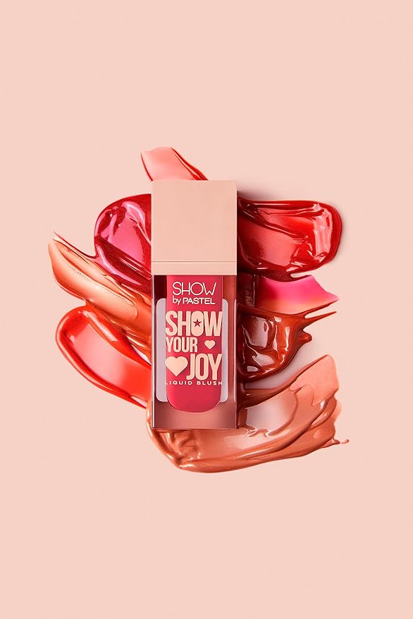 Show Your Joy Liquid Blush 56 | Orange | Dewy Finish | Natural Looking | Clean Beauty | Moisturize The Skin Up to 24 Hours | Cruelty-Free | Natural and Fresh Looking | 0.141 fl.oz.-Velvo Beauty