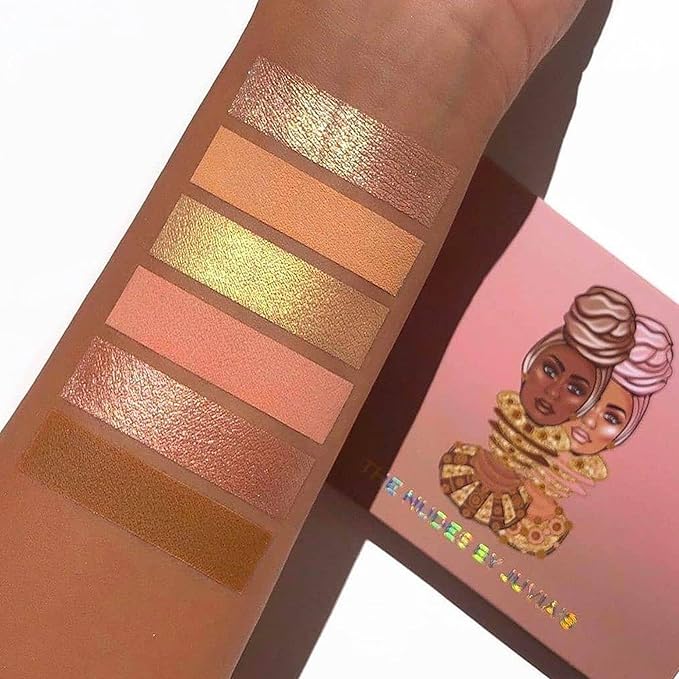 Juvia's Place Palette The Nudes - Neutral Hues, Blush, Sand, & Shimmer, Professional Eye Makeup, Pigmented Palette for Eye Color & Shine, Pressed, Shades of 6-Velvo Beauty
