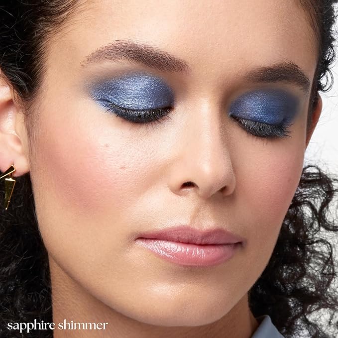 Julep Eyeshadow 101 Cream-to-Powder Waterproof Shadow Stick – Sapphire Shimmer – Long-Lasting, Crease-Proof, Jewel Toned Blue Shimmer Cream Eyeshadow with Built-in Smudger-Velvo Beauty