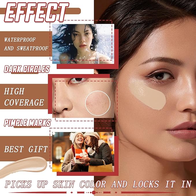 5 Colors Correcting Concealer Palette,Waterproof Long Lasting Cream Contour Palette for Women,Contouring Concealer Liquid Foundation Makeup Palette with Brush 02#-Velvo Beauty