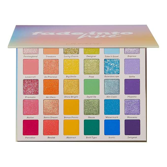 ColourPop Fade Into Hue Eyeshadow Palette - Multi-Color Eye Makeup Palette with Matte, Metallic & Glitter Finishes - High-Pigment Eye Makeup with a Long-Wearing Formula (0.8 oz)-Velvo Beauty