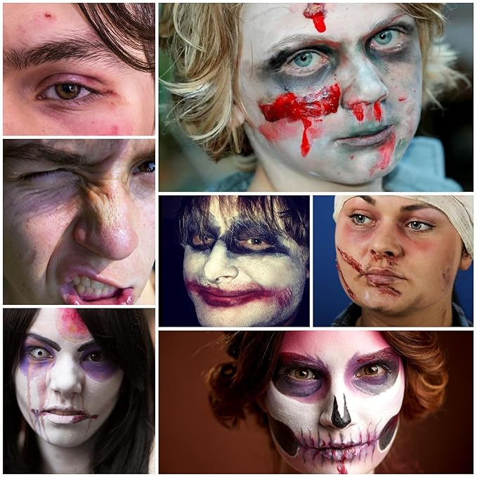6 Colors Bruise Wheel Kit Halloween Special Effects Makeup Professional Face Body Paint Palette for Cosplay Sfx Zombie Stage Makeup Kit-Velvo Beauty