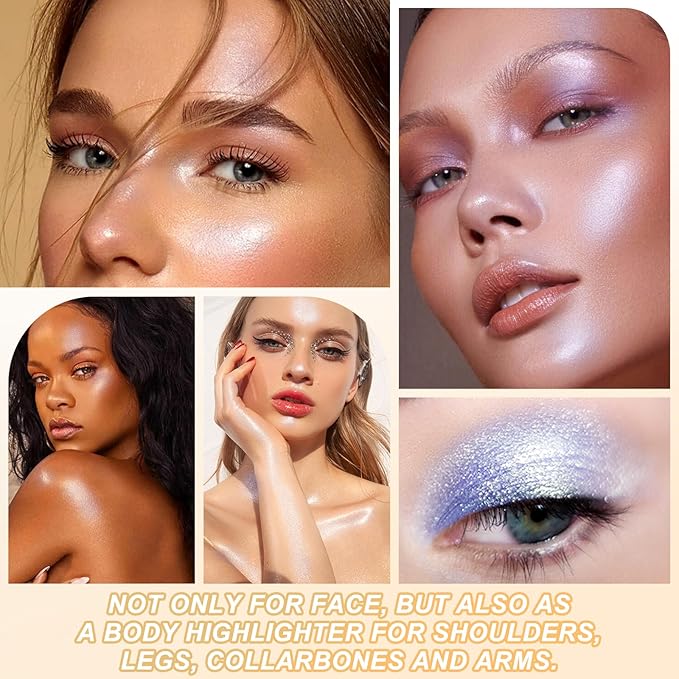 Boobeen Highlighter Makeup Palette, Long Lasting Glow Shimmer Illuminator Contour Powder for Face Radiant Glow-Velvo Beauty