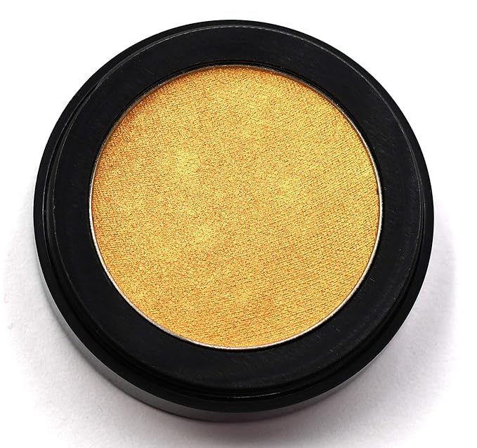 Shiny Gold Champagne Golden Glow Shimmering Shimmer Pressed Powder Single Vegan Eyeshadow; Talc, Paraben & Cruelty Free-Velvo Beauty