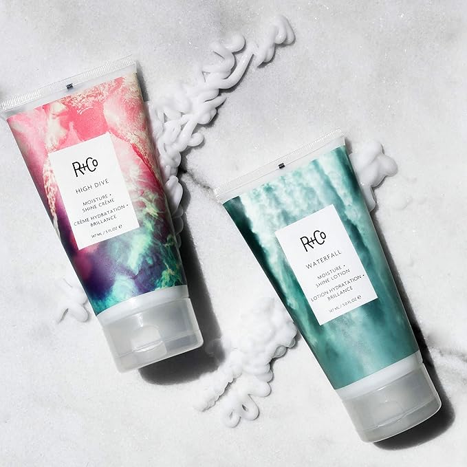 R+Co Waterfall Moisture and Shine Lotion | Lightweight Hair Hydration + Softness | Vegan + Cruelty-Free | 5 Fl Oz-Velvo Beauty