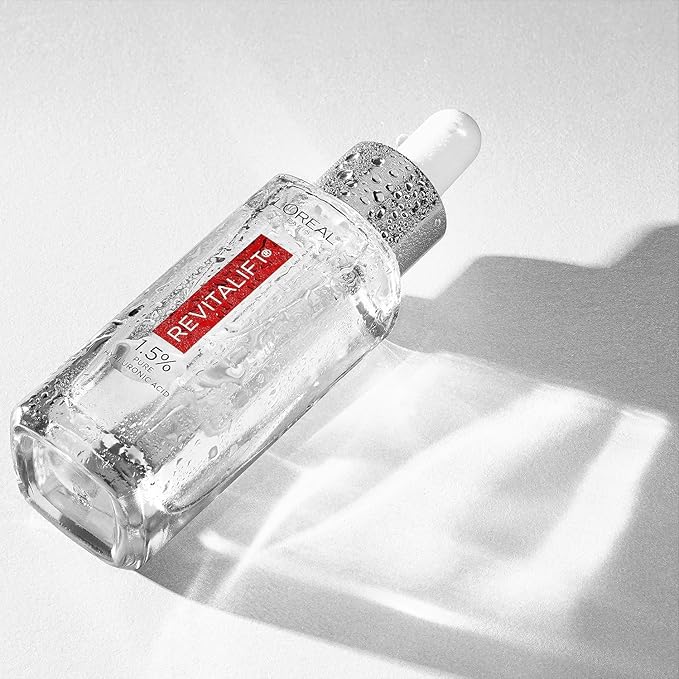 L'Oreal Paris Revitalift 1.5% Pure Hyaluronic Acid Face Serum 1.0 oz + True Match Lumi Glotion Natural Glow Enhancer Lotion, Medium 1.35 fl. oz, 1 kit-Velvo Beauty