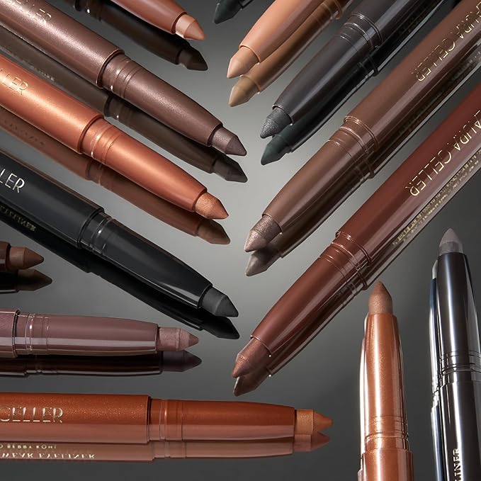 LAURA GELLER NEW YORK Kajal Longwear Kohl Eyeliner Pencil - Soft Black Kohl - Caffeine and Vitamin E - Smooth & Blendable Liner - Built-In Sharpener-Velvo Beauty