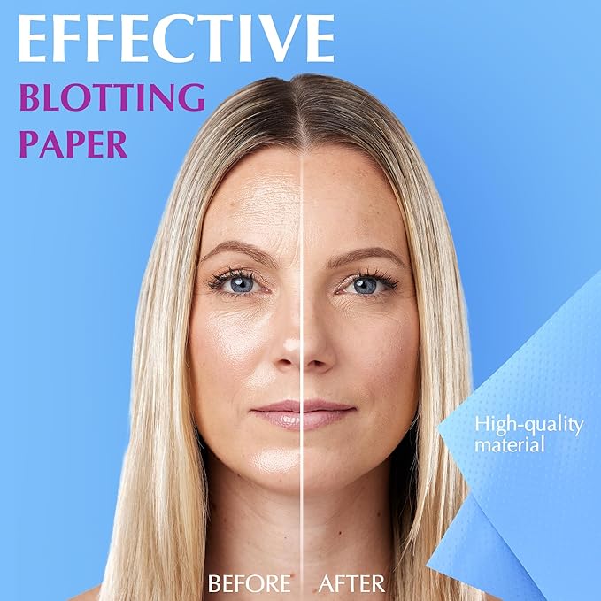 Premium Oil Absorbing Sheets for Face - 6 pack (300 sheets) - Makeup Friendly Oil Blotting Sheets for Face - Blotting Papers for Face with Oily Skin-Velvo Beauty