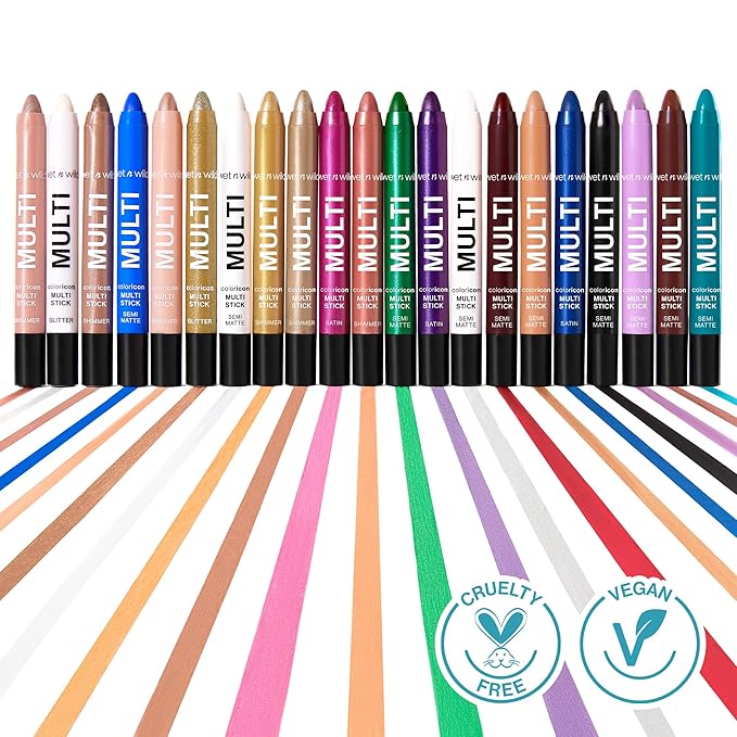 wet n wild Color Icon Cream Eyeliner Eyeshadow Multi-Stick, Moisturizing, Nourishing Velvety Cream-to-Powder Buildable & Blendable Formula, Cruelty-Free & Vegan - Not So Calm Waters-Velvo Beauty