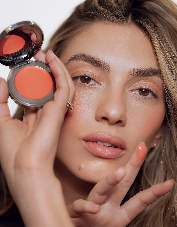 RÓEN - Cheeky Cream Blush | Vegan, Cruelty-Free, Clean Makeup (Peach Flush)-Velvo Beauty