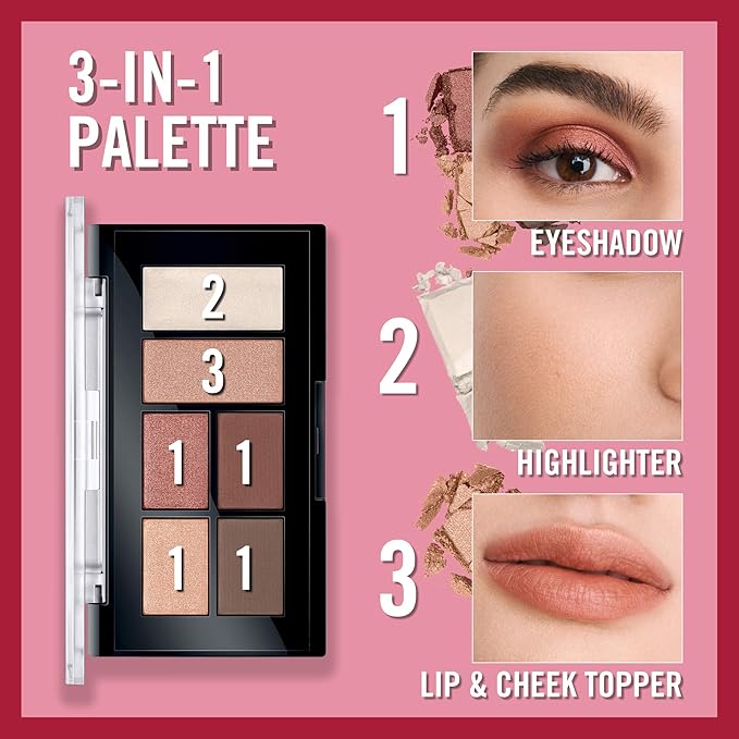Rimmel Mini Power Palette Eye, Lip & Cheek Make-up Palette - 002 Sassy-Velvo Beauty