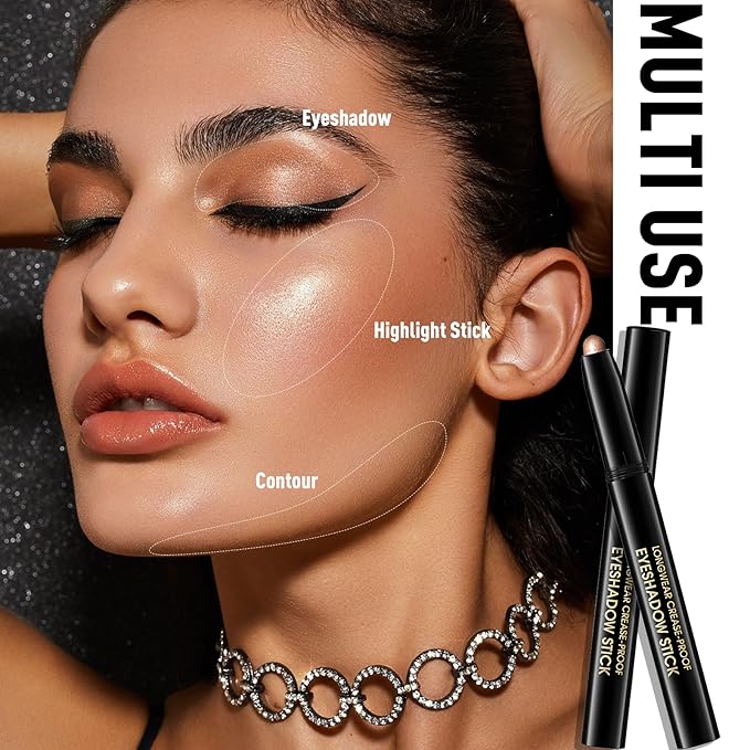 Eyeshadow Stick Matte Eye Shadow Pencil Cream to Powder Eye Brightener Crayon Long-Lasting Crease-Proof Neutral Eyeshadow Buildable & Blendable High Pigmented Eye Liner Makeup for Women, 2 PECAN-Velvo Beauty