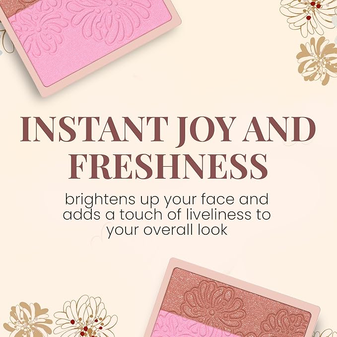 Paul & Joe Pressed Blush Palette Refill Only, Case Sold Separately, Oil-Absorbing Blush Powder, Bi-Color Face Blushes with Fitting Veil Powder, Light Beige and Pink, 06 Strawberry Chocolate, 0.17 oz-Velvo Beauty