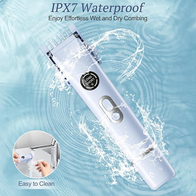 Bikini Trimmer for Women, 4 in 1 Wet/Dry Electric Razors for Women - Dual Head, Painless Rechargeable Portable Womens Razors for Shaving Set for Face, Nose, Eyebrows, Armpits, Bikini Area (Blue)-Velvo Beauty