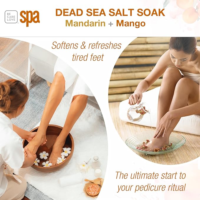 BCL SPA Dead Sea Salt Soak, Mandarin + Mango, 16 oz-Velvo Beauty