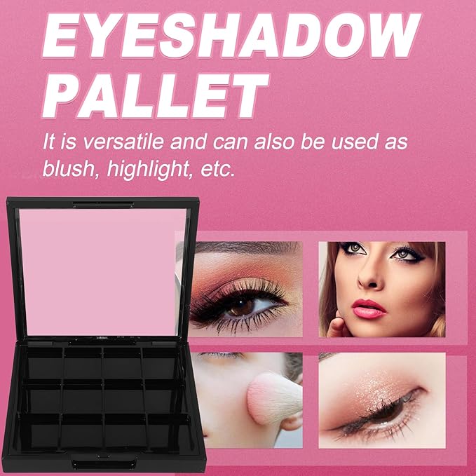 Beaupretty Empty Lip Palette Eyeshadow Makeup Palette Empty Eyeshadow Palette Empty Make Up Container Palette for DIY Cosmetics Lipstick Blush Powder-Velvo Beauty