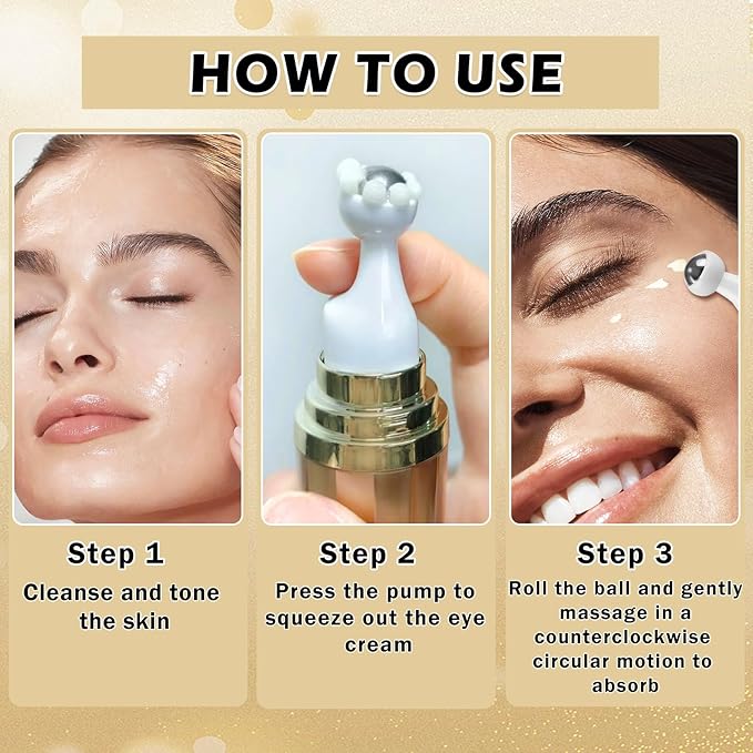 Eye Cream for Dark Circles Puffiness and Bags Eye Serum Eye Roller for Puffy Eyes Under Eye Cream for for Women Daily Skincare Crema Para Las Ojeras-Velvo Beauty