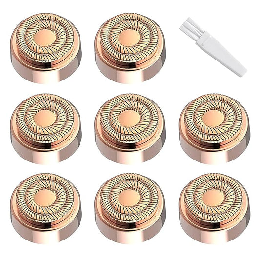 Refill for Flawless Replacement Heads Compatible with Finishing Touch Facial Hair Removal tool for Women As Seen On TV, 8-pc Pack-Velvo Beauty