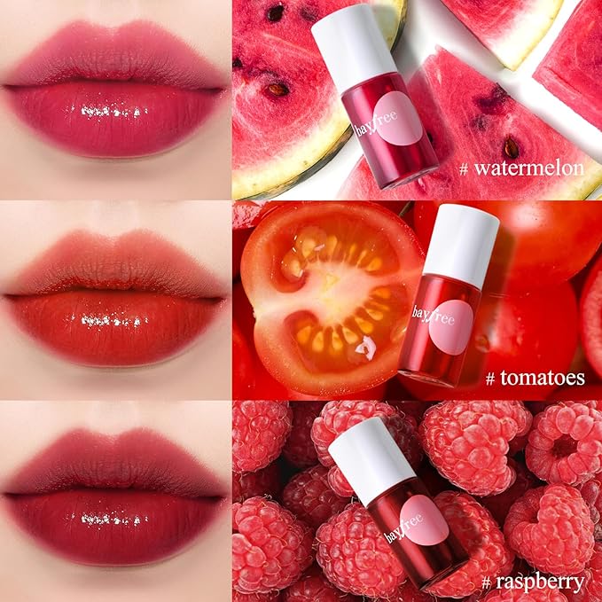 Lip Tint Stain Set, Korean Water Tint Lightweight Non-sticky, Waterproof Long Lasting Liquid Blush & Lip Stain, Transfer-Proof, Matte Finish Lip Color Makeup (fruit platter)-Velvo Beauty