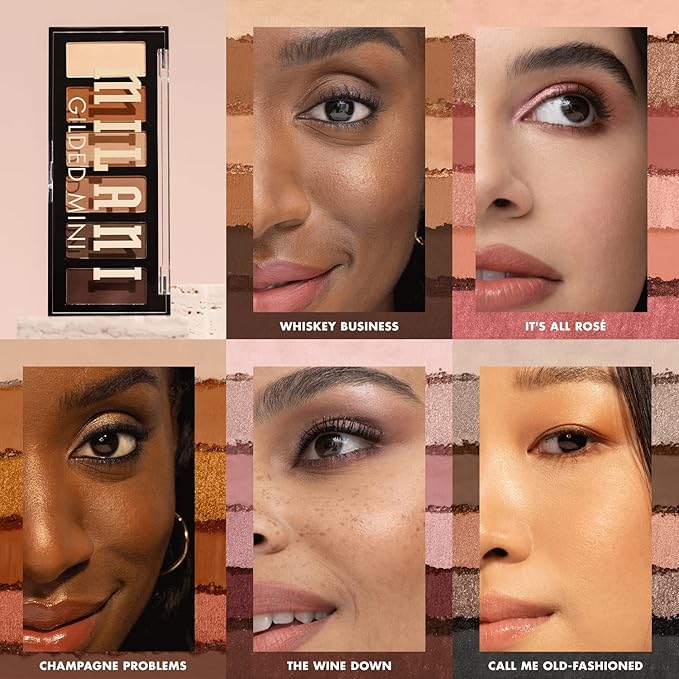 Milani Gilded Mini Eyeshadow Palette with 6 Matte & Shimmer Hues - Call Me Old-Fashioned-Velvo Beauty