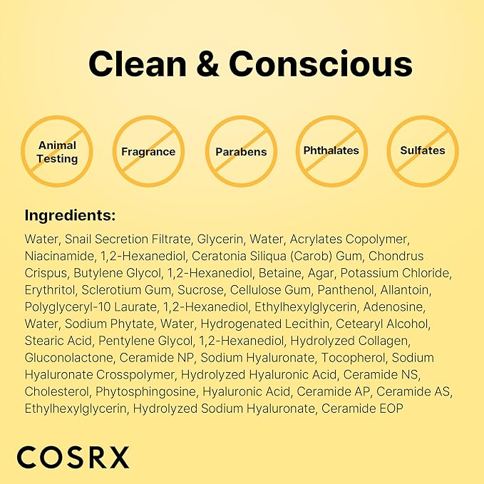 COSRX Advanced Snail Mucin Glass Glow Hydrogel Face Masks Skincare 3 EA, Collagen Face Mask, Travel Essentials, Overnight Face Mask, Korean Skin Care-Velvo Beauty