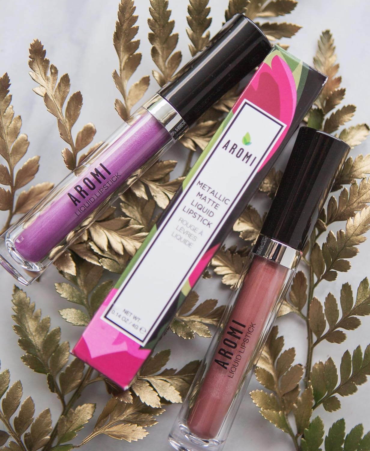 Aromi Tan Metallic Liquid Lipstick | Sepia Bronze Lip Color with Shimmery Finish, Vegan, Cruelty-free, Long-Lasting, Smudge-Proof, Handmade (Peachy Tan)-Velvo Beauty