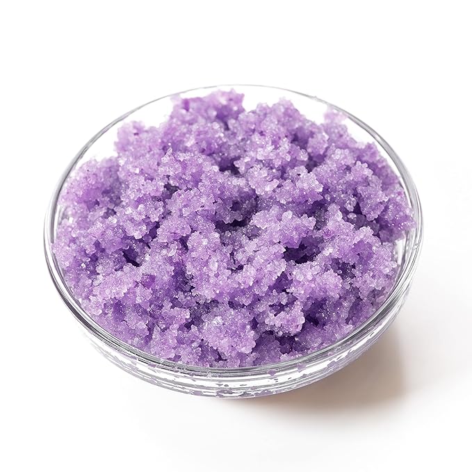 Amira Beauty Dead Sea Salt Body Scrub | Lavender & Chamomile | Foaming Shower Scrub with Organic Essential Oils | Exfoliates and Moisturizes Skin | 7 OZ-Velvo Beauty