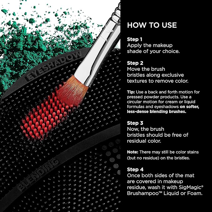 Sigma Switch by Sigma Beauty – Silicone Makeup Brush Cleaner for Switching Shades and Pigments, Switch Cleaning Mat for Superior Makeup Brush Cleaning Mid-Application (Full Size)-Velvo Beauty