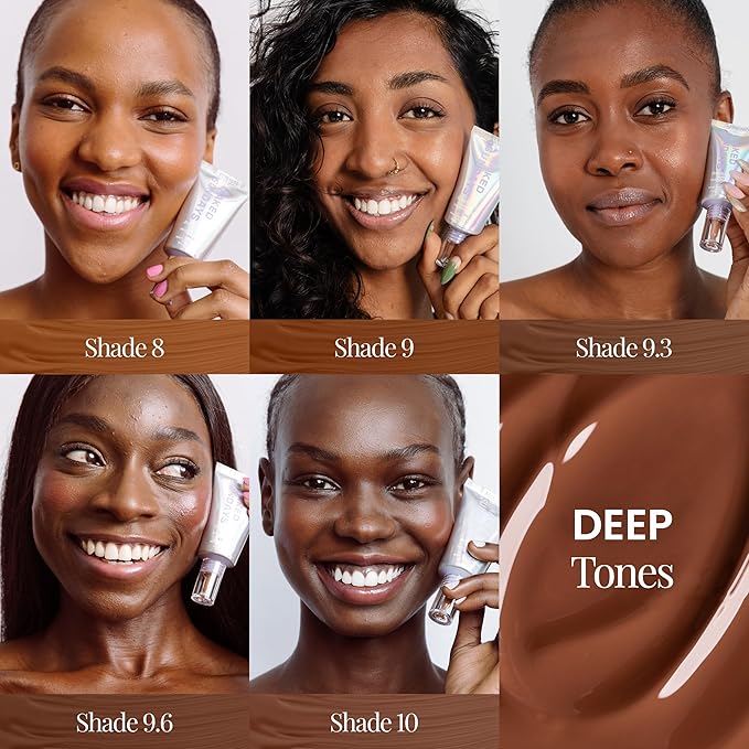Naked Sundays BeautyScreen™ SPF 50 Mineral Peptide Foundation Tint – 2-in-1 Skin Tint & Mineral Sunscreen | Radiant, Buildable Coverage, Acne-Safe, Infused with Peptides (10 Deep Neutral, 1.01 oz)-Velvo Beauty