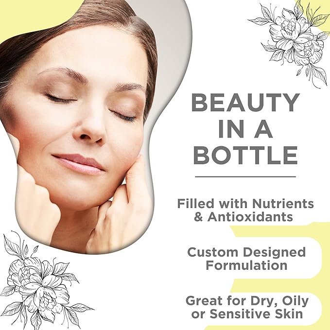 Skin Nation Super Hydrating Vitamin C Face Serum with Ferulic Acid, Aloe Vera, Rosehip Oil, Can Help Smooth Skin Texture and Supports Firmer Skin, for Dry and Sensitive Skin-Velvo Beauty