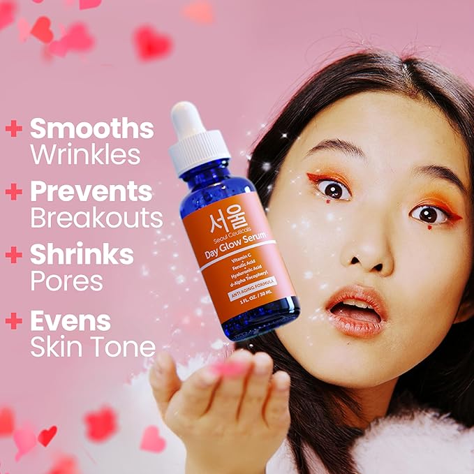 SeoulCeuticals Korean Skin Care 20% Vitamin C Hyaluronic Acid Serum + CE Ferulic Acid - Potent Anti Aging, Anti Wrinkle Korean Beauty 1oz-Velvo Beauty