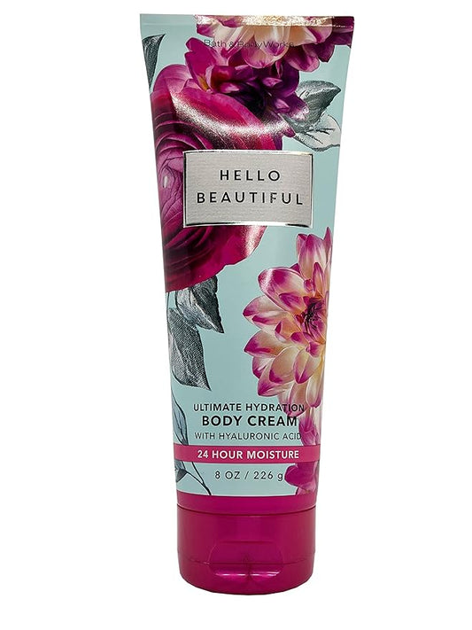 Bath & Body Works Hello Beautiful Ultra Shea Cream - 8 Fl Oz Moisturizer for All Skin Types-Velvo Beauty