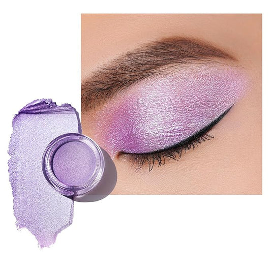 Oulac Purple Cream Eyeshadow also for Highlighter Large Capacity Highly Pigmented Eye Shadow Waterproof &Long Lasting with Moisturizing Formula, Shimmer Glitter Eye Makeup. 6g.(19)-Velvo Beauty
