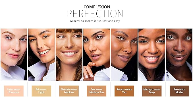 Mineral Air Four-in-One Foundation for Mineral Air Mist Device—Color, 10 ml, Travel Size - Light-Velvo Beauty