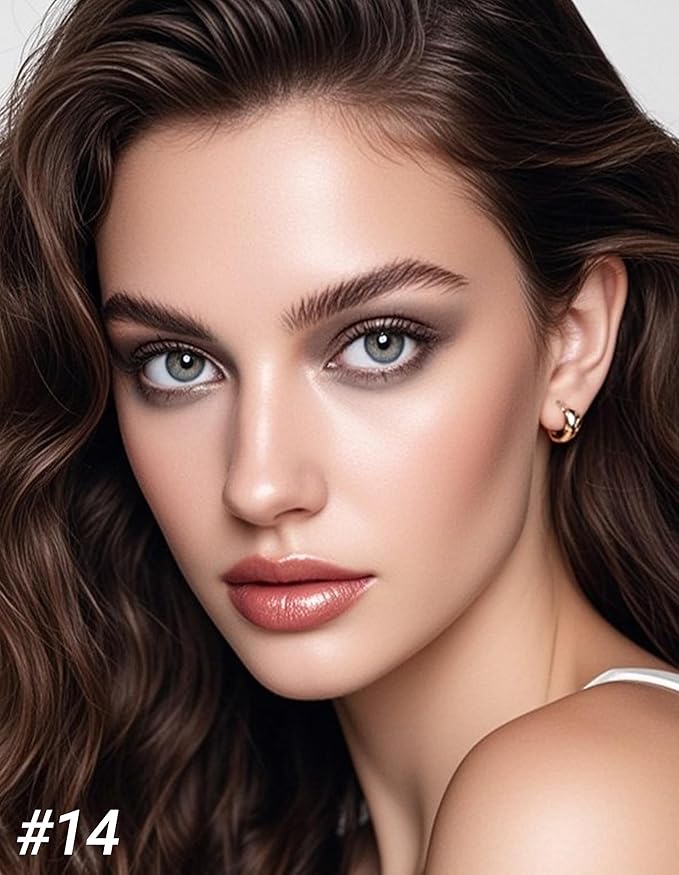 Erinde Shimmer Cream Eyeshadow Stick, Long Lasting Metallic Eye Shadow Sticks, Waterproof Creamy Glitter Eyeshadow Pencil, High Pigmented Blendable Neutral Eye Makeup, 14 Taupe Shimmer-Velvo Beauty