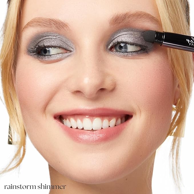 Julep Eyeshadow 101 Cream-to-Powder Waterproof Shadow Stick – Rainstorm Shimmer – Long-Lasting, Crease-Proof, Deep Silver Shimmer Cream Eyeshadow with Built-in Smudger-Velvo Beauty