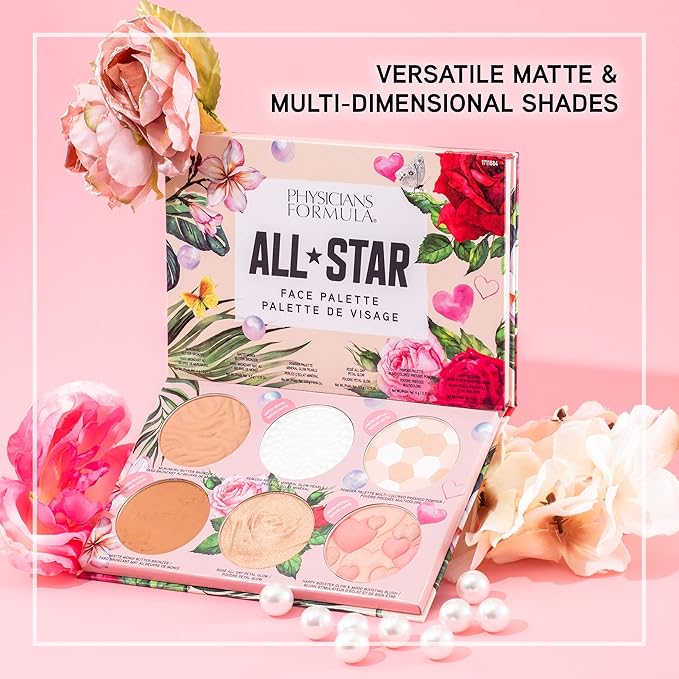 Physicians Formula All-Star Face Palette, Velvety-Smooth Buildable & Blendable Formulas,Versatile Matte and Multidimensional Shades, Cruelty-Free & Vegan-Velvo Beauty