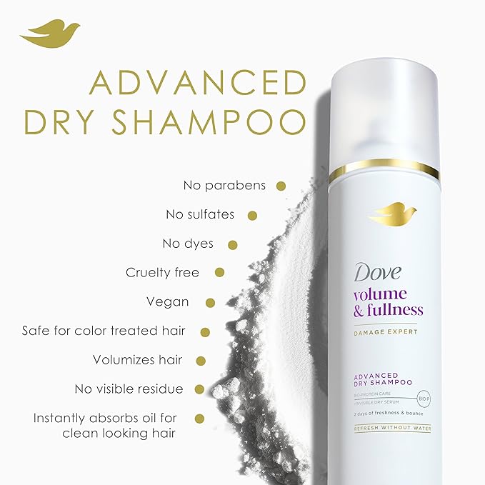 Dove Dry Shampoo for 2 Count for Oily Hair Volume & Fullness for Refreshed Hair 5 oz-Velvo Beauty