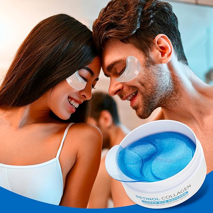 Eye Patches for Puffy Eyes 60 Pcs, 24k Gold Under Eye Patches for Dark Circles and Puffiness, Under Eye Mask Patches for Wrinkles, Dark Circles Under Eye Bags Treatment For Women And Men-Velvo Beauty