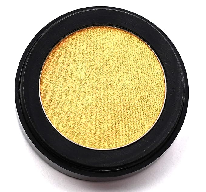 Shiny Gold Champagne Golden Glow Shimmering Shimmer Pressed Powder Single Vegan Eyeshadow; Talc, Paraben & Cruelty Free-Velvo Beauty