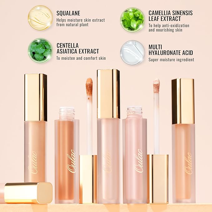 Oulac Concealer Full Coverage, Concealer Stick for Dark Circles, Hydrating Concealer Infused with Hyaluronic Acid, Lightweight, Long Lasting, Vegan Concealer 3.8ml, Shade: C7 Olive-Velvo Beauty